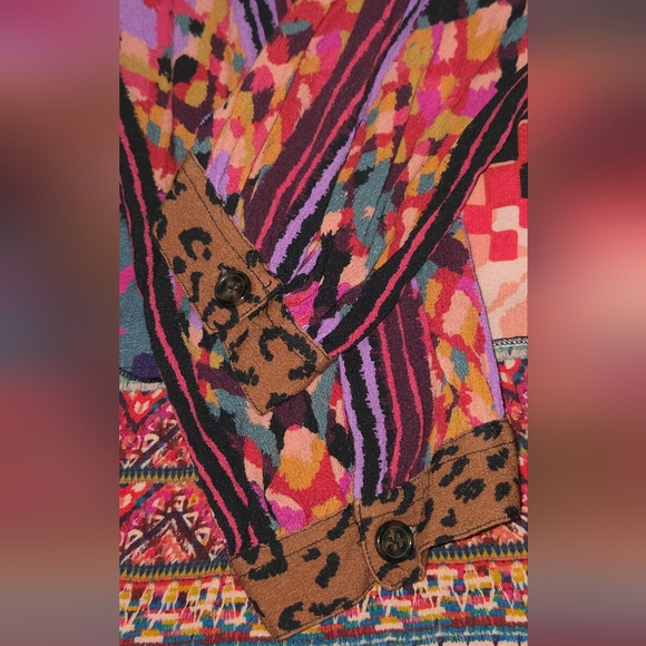 John Mark Patchwork Boho Blouse - Picture 6 of 8